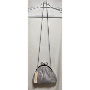 Badgly Mishka Bow Crystal Mesh Pouch Clutch Holiday event  party sparkle gift